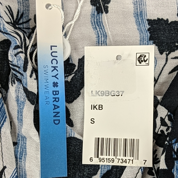 Lucky Brand Swim Cover-Up Shorts Romper NEW - Picture 6 of 7